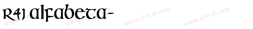 R41 Alfabeta字体转换